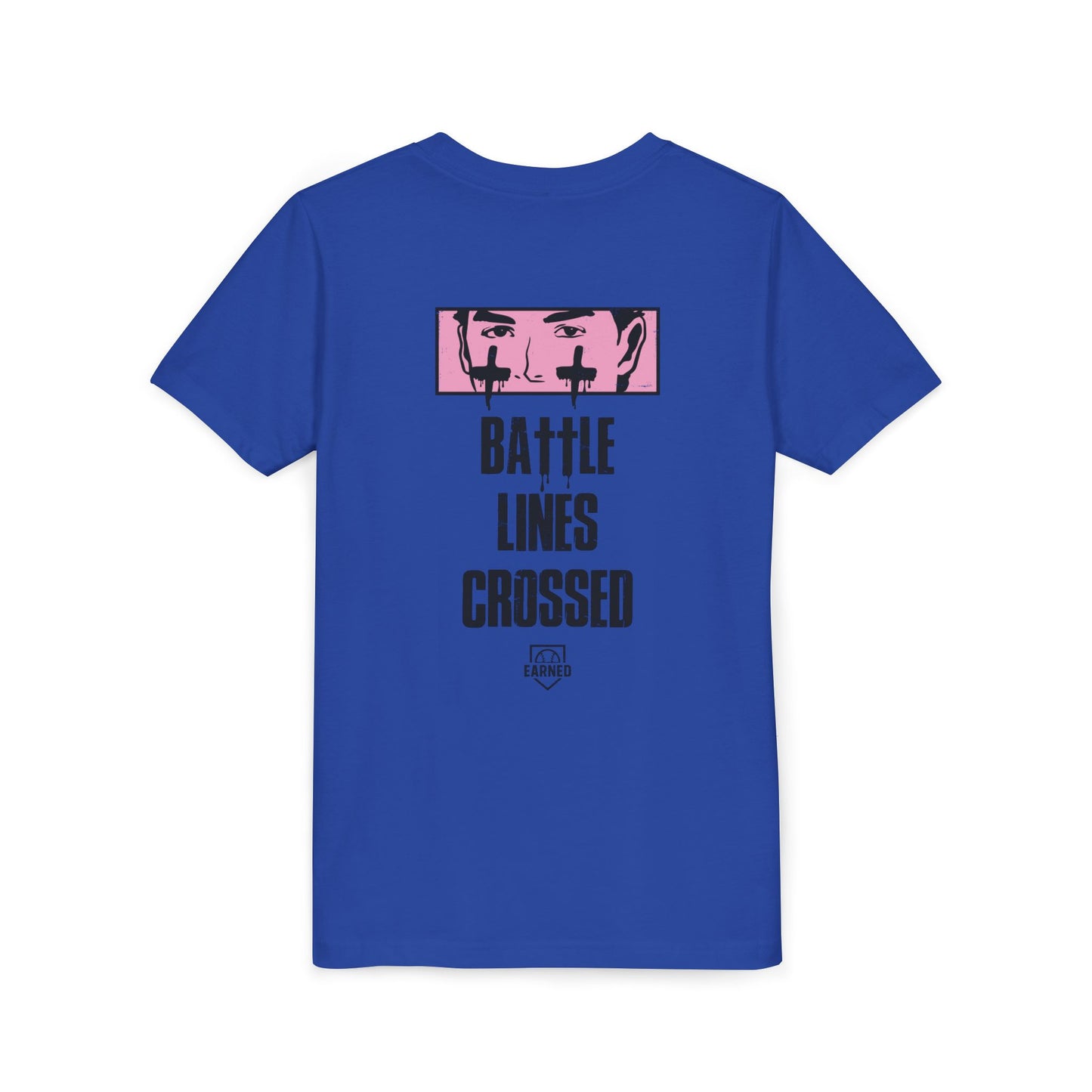 BATTLE LINES CROSSED Youth Tee (Black Font)
