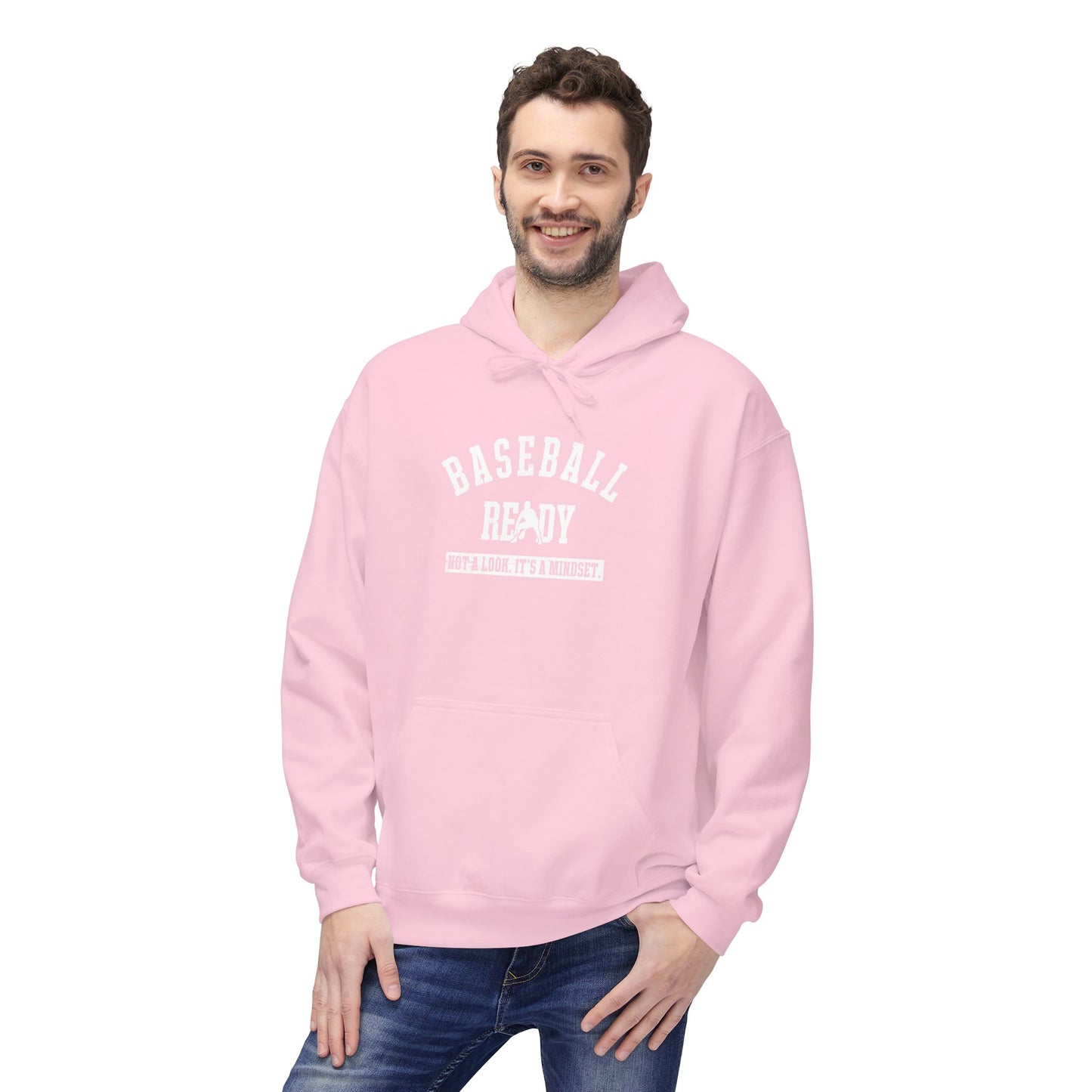 BASEBALL READY Adult Hoodie (White Font)