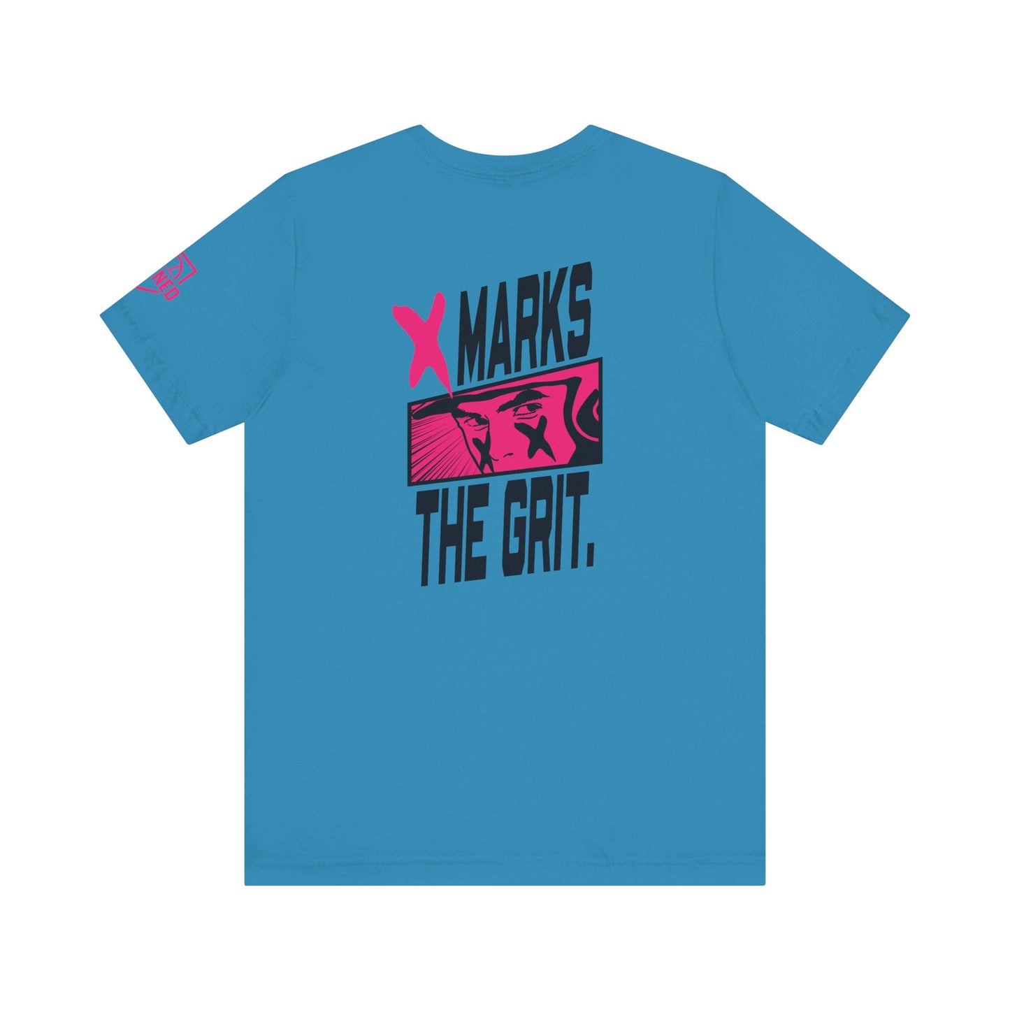 X MARKS THE GRIT Tee (Pink X, Black Font)