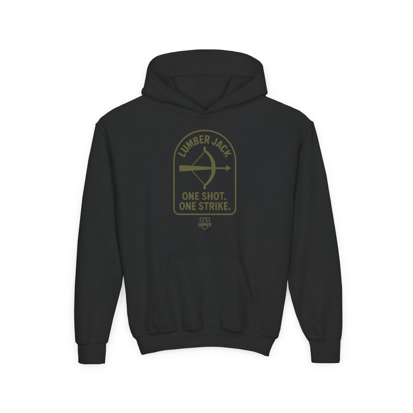 ONE SHOT. ONE STRIKE. Youth Hoodie - LUMBER JACK Collection
