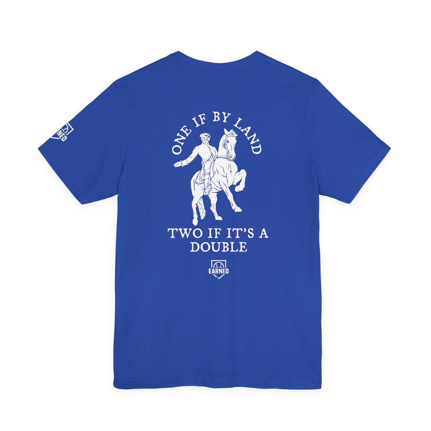 ONE IF BY LAND, TWO IF IT'S A DOUBLE Tee (Paul Revere White)