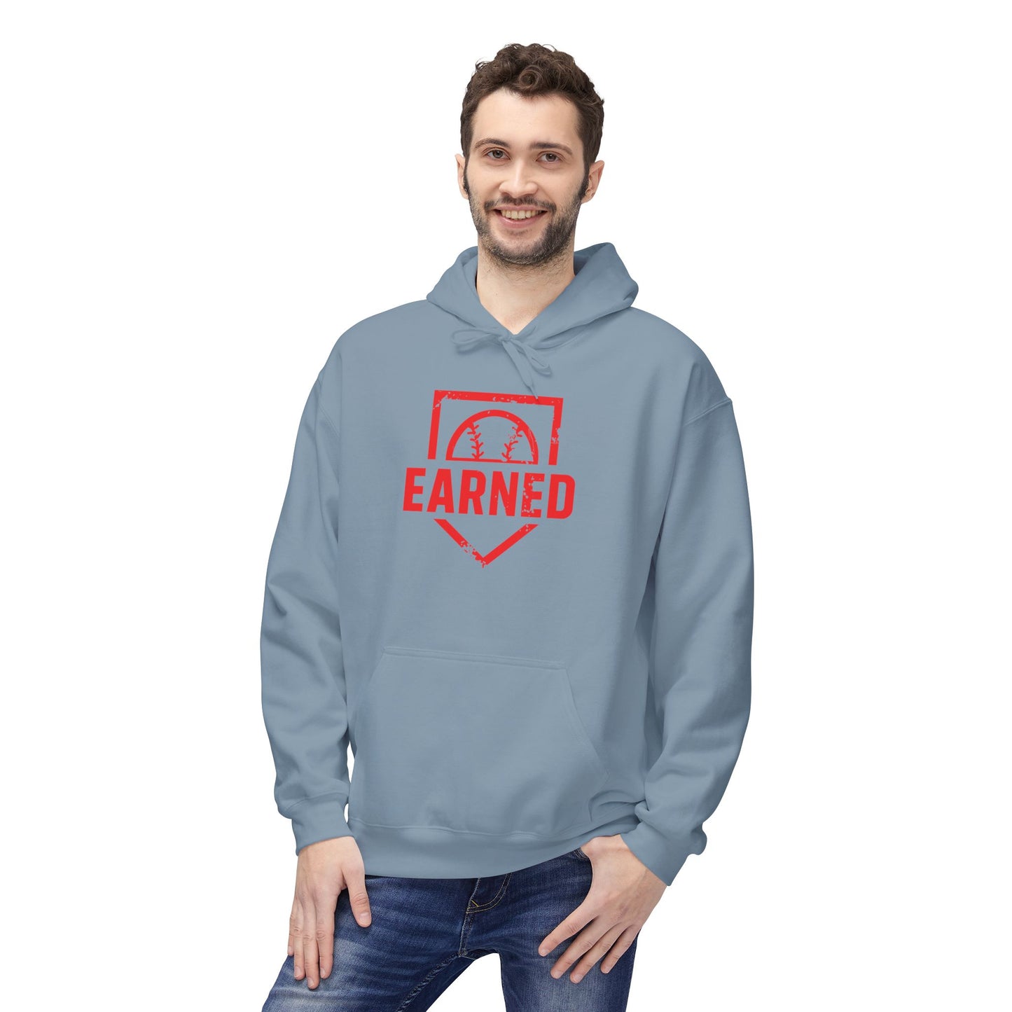 EARNED Logo Hoodie (Red Font)