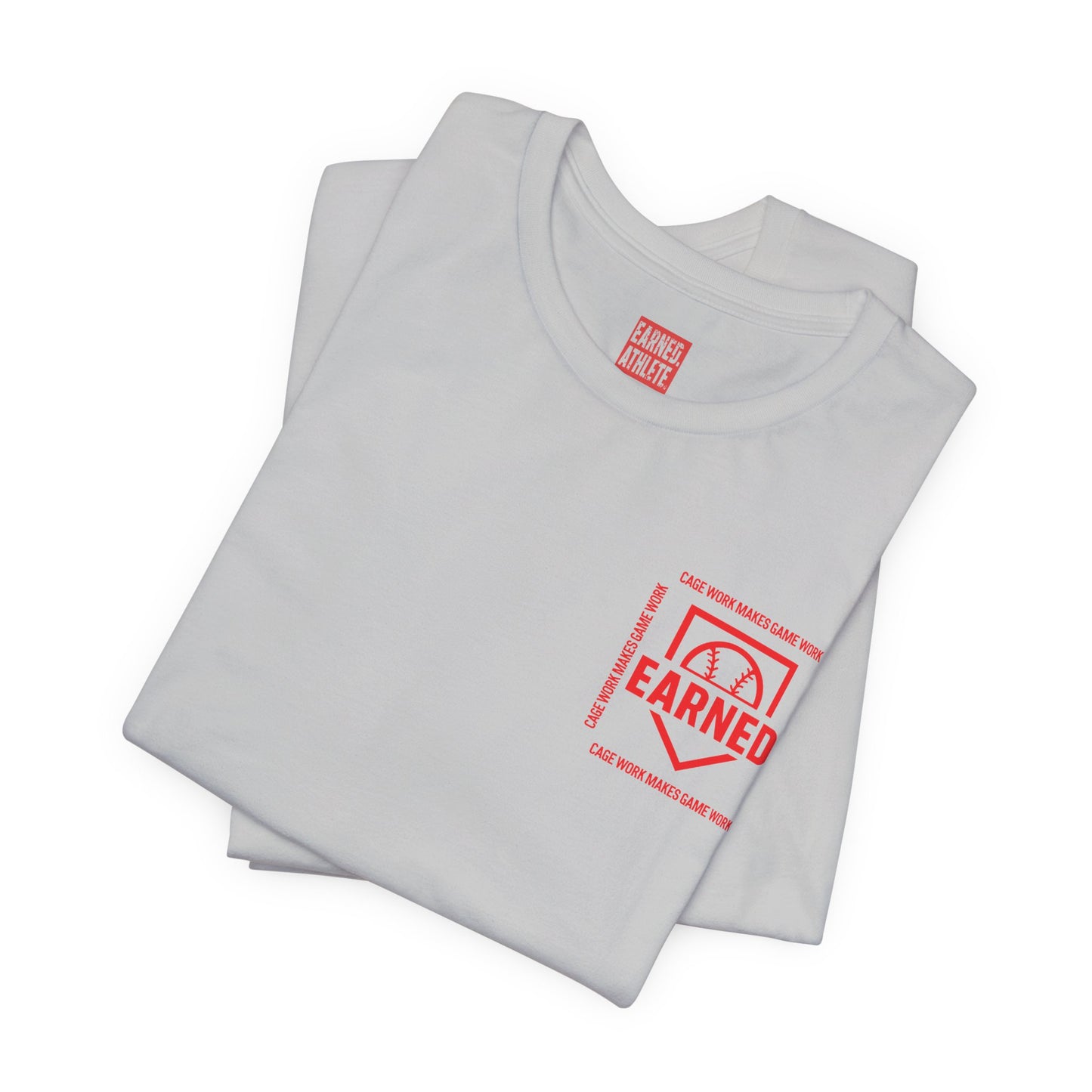 CAGE WORK MAKES GAME WORK Tee (Red Font)