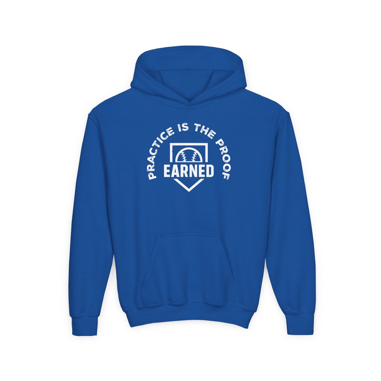 PRACTICE IS THE PROOF Youth Hoodie (White Logo)