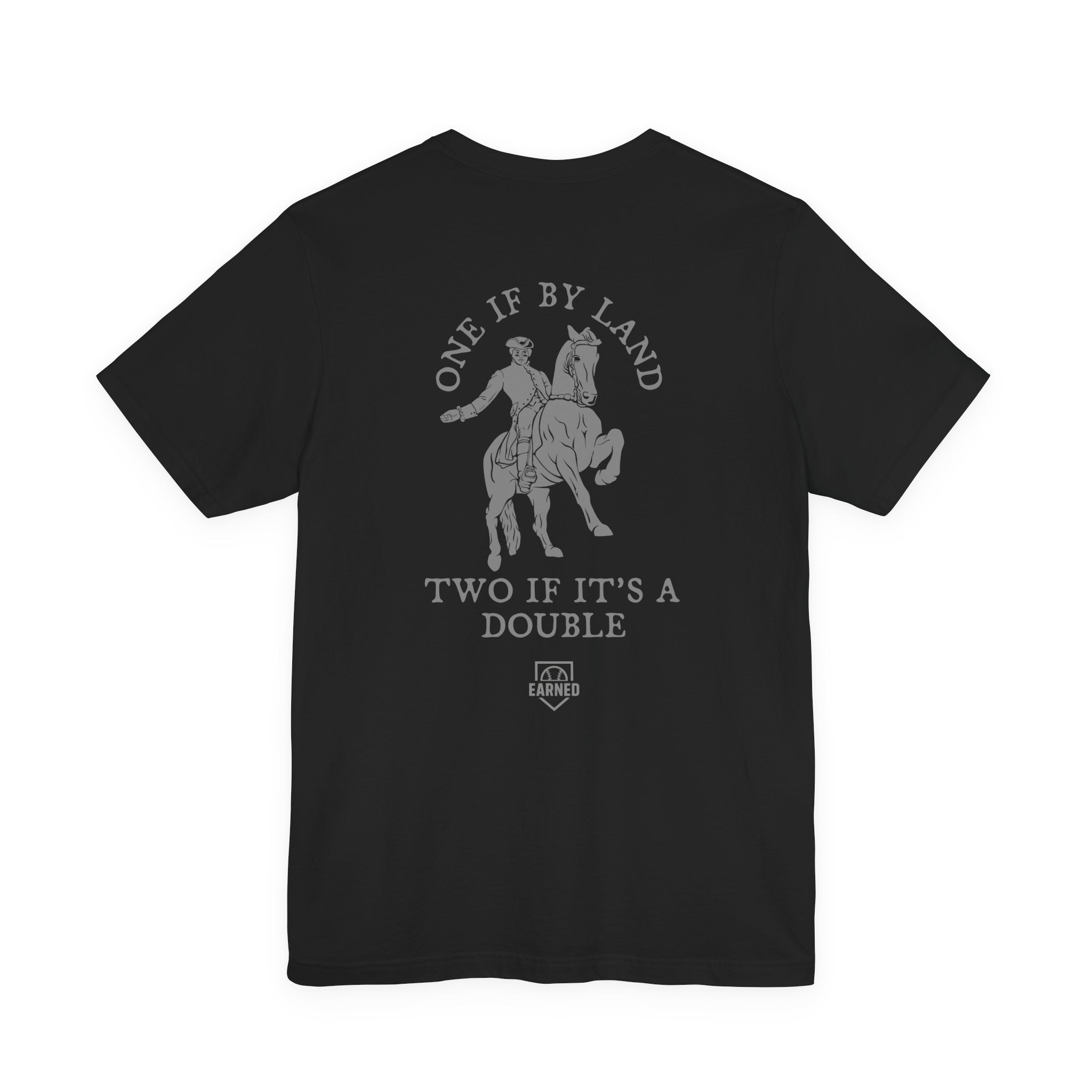 ONE IF BY LAND, TWO IF IT'S A DOUBLE Tee (Paul Revere White)