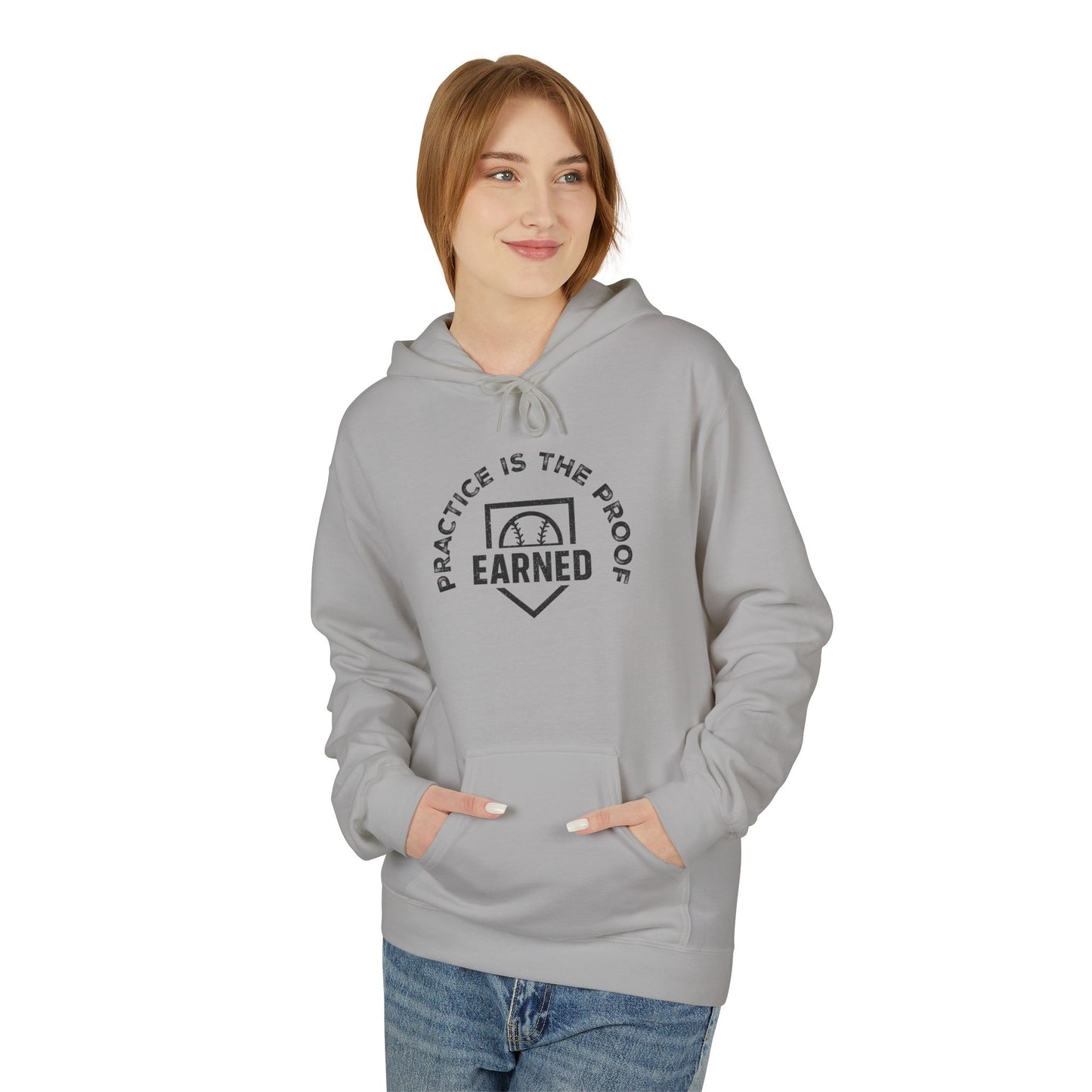 PRACTICE IS THE PROOF Hoodie (Black Font)