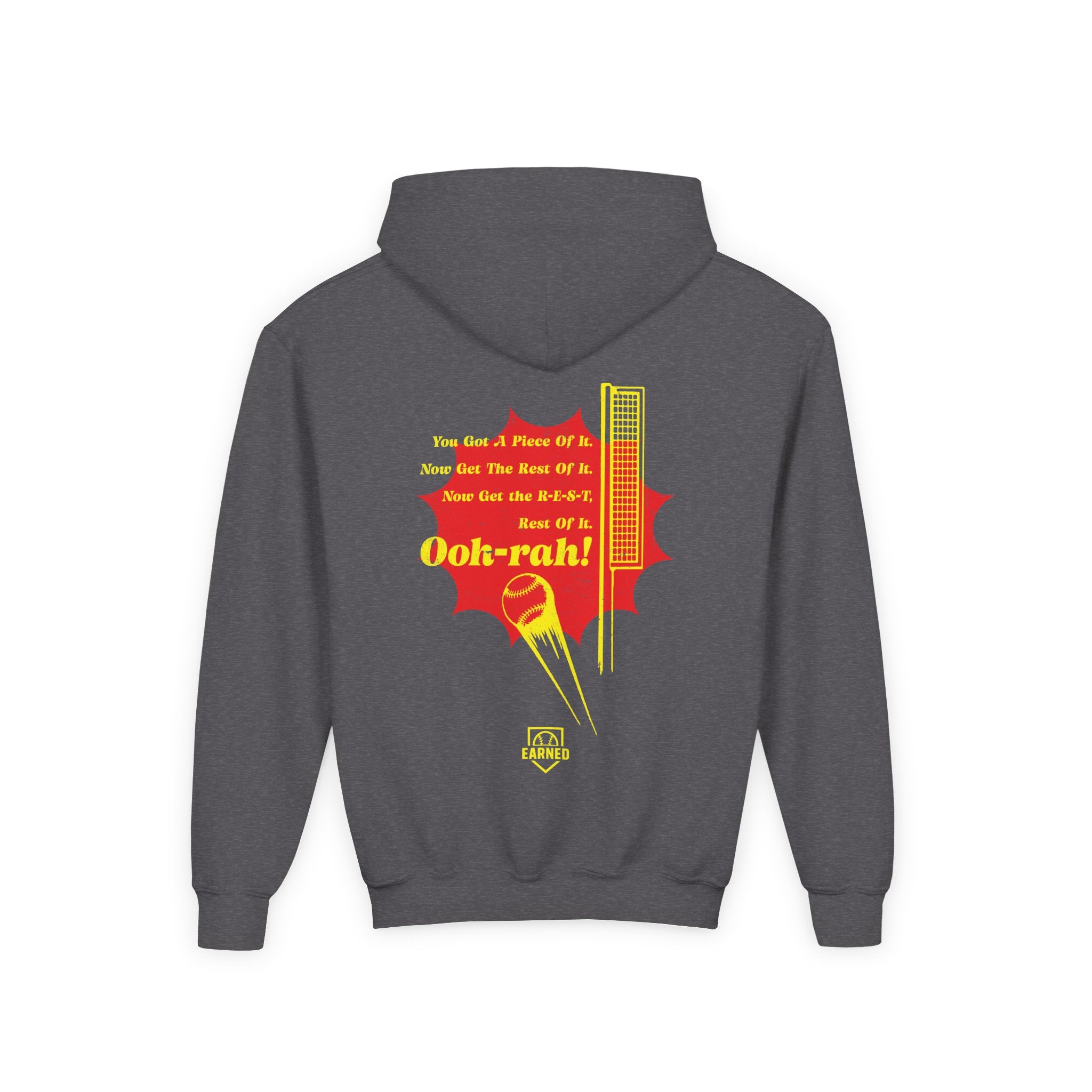 PIECE OF IT Youth Hoodie (Red Logo) - DUGOUT CHANT Collection