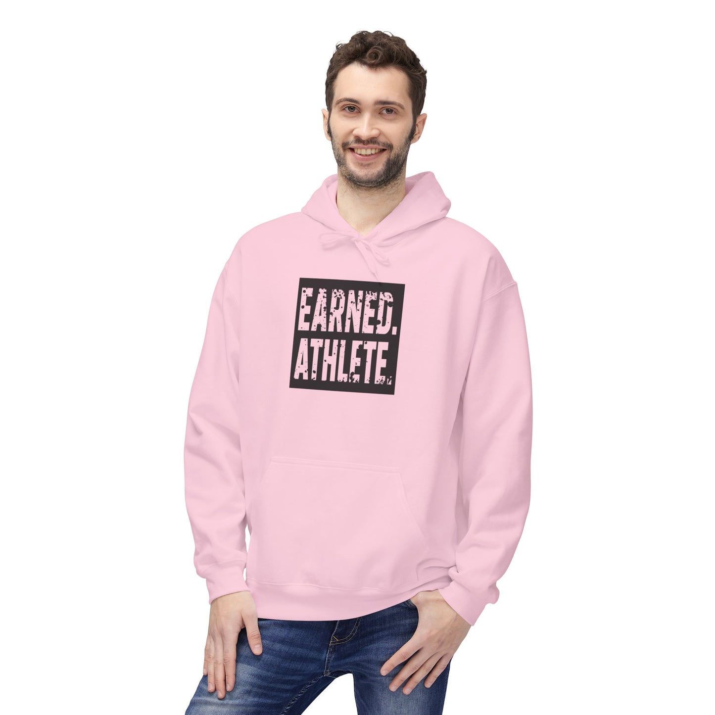EARNED. ATHLETE. Hoodie (Black Logo)