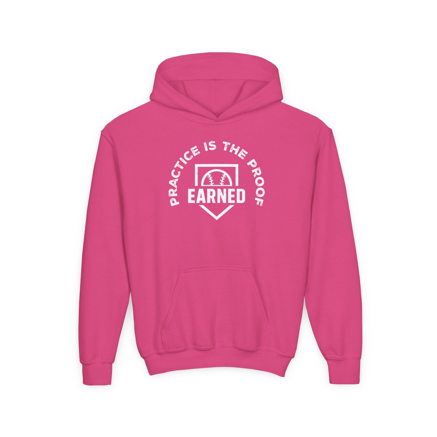 PRACTICE IS THE PROOF Youth Hoodie (White Logo)