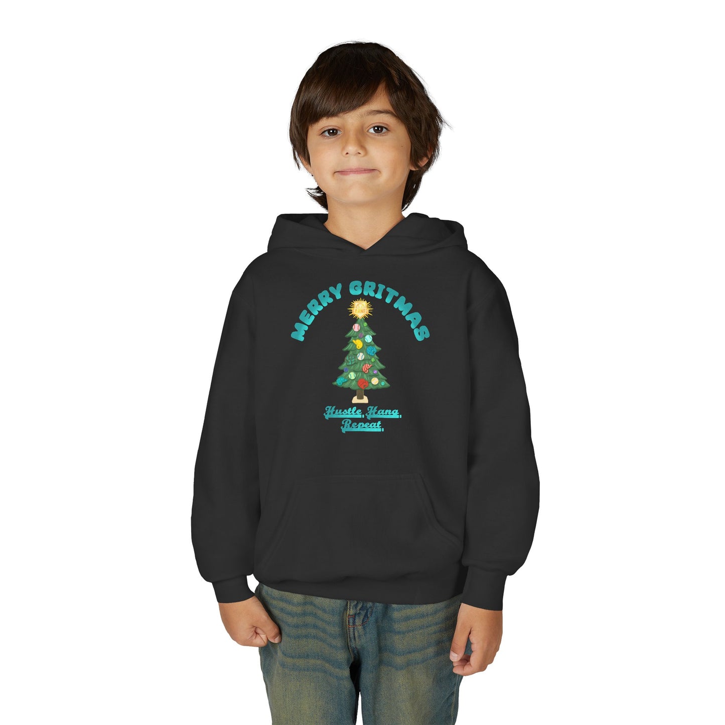 MERRY GRITMAS Youth Hoodie - SLEIGH SQUAD Collection