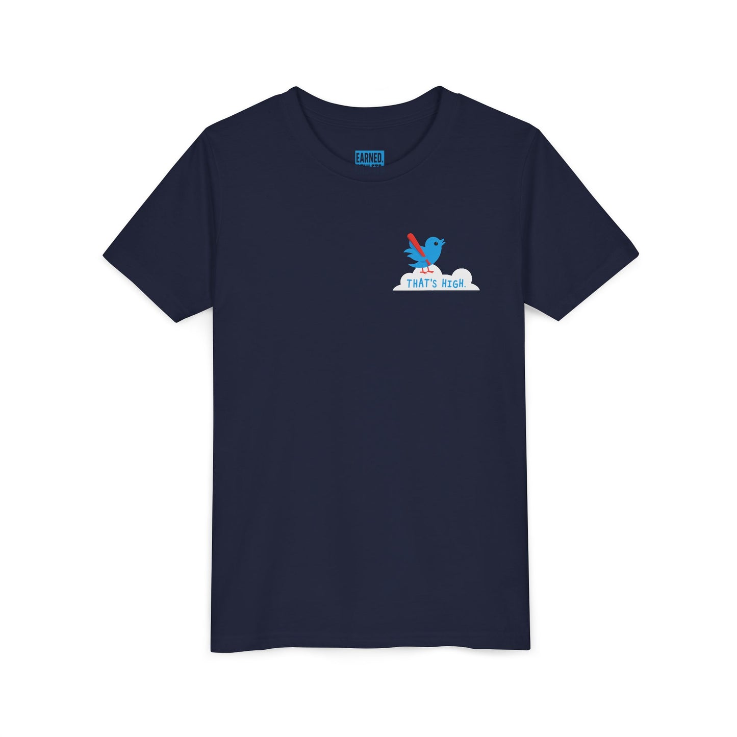 THAT'S HIGH Youth Tee (Blue Bird) - DUGOUT CHANT Collection