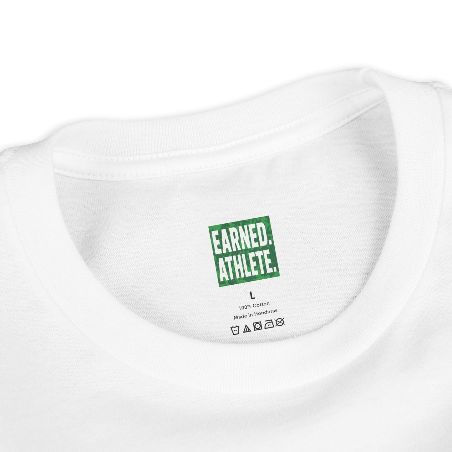SHOWING UP ADDS UP Youth Tee (Green Camo Font)