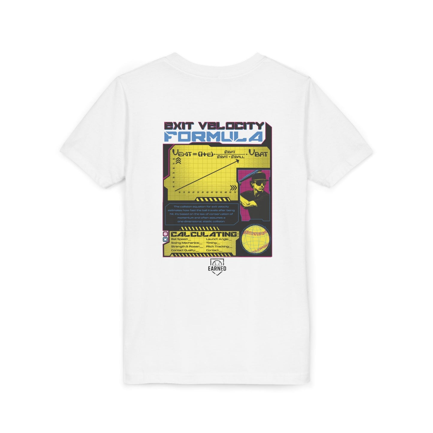 EXIT VELOCITY FORMULA Youth Tee - BASEBALL IQ Collection