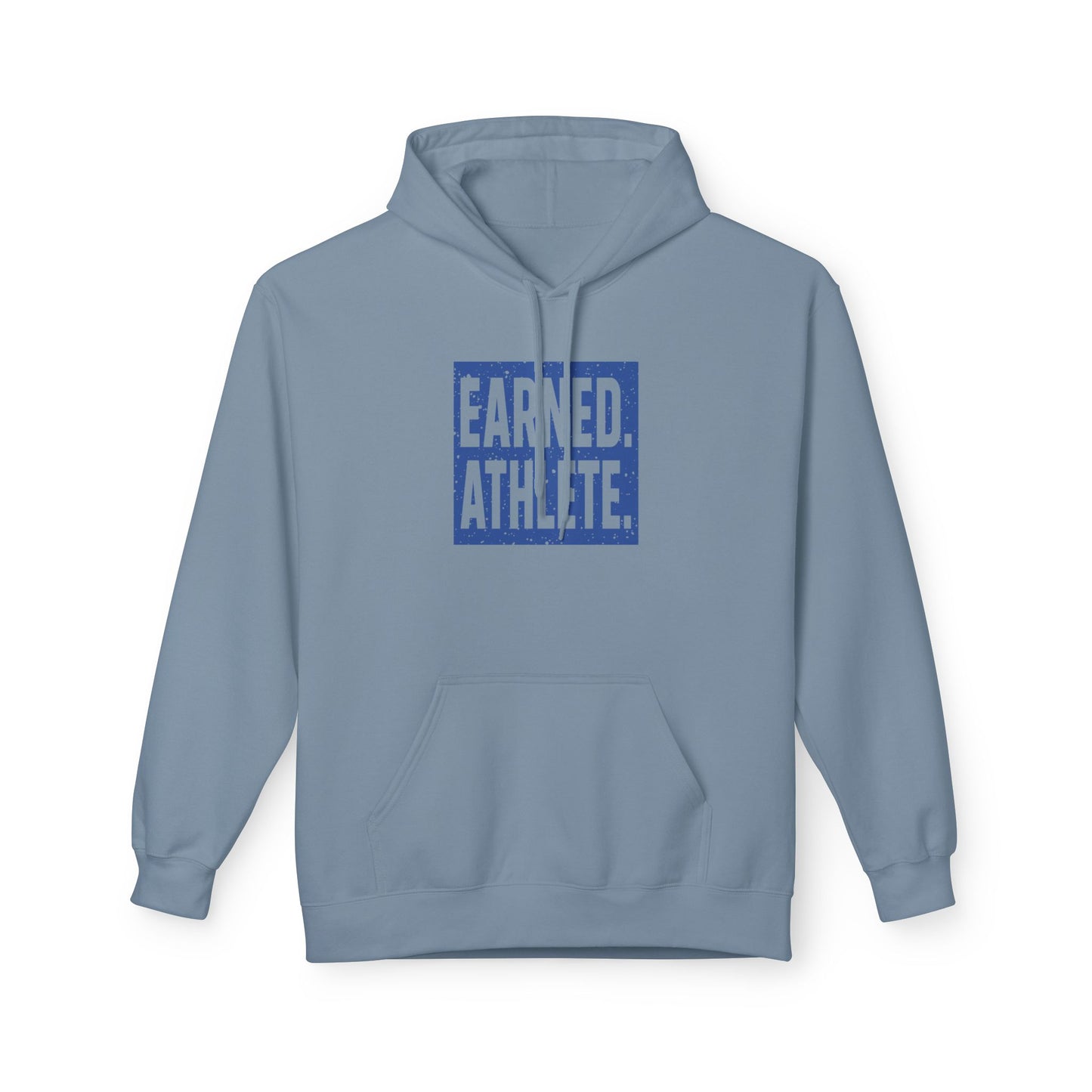 EARNED. ATHLETE. Hoodie (Blue Logo)