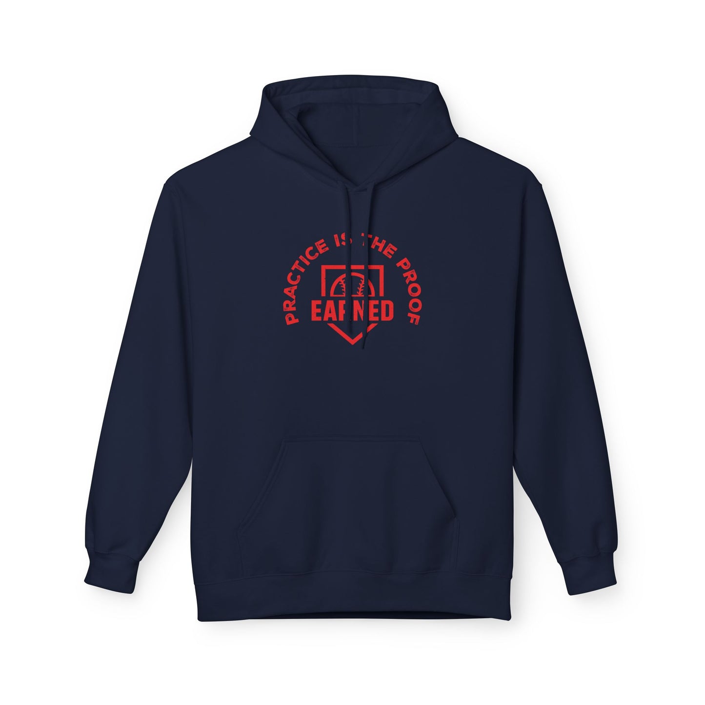 PRACTICE IS THE PROOF Hoodie (Red Font)