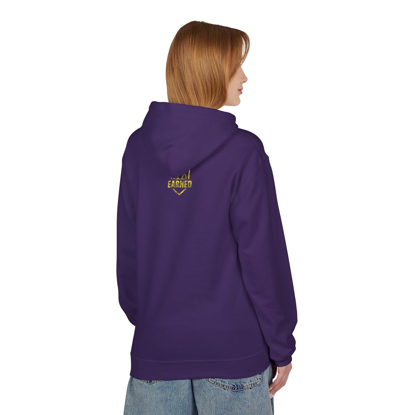 SHOWING UP ADDS UP Adult Hoodie (Yellow Camo Logo)
