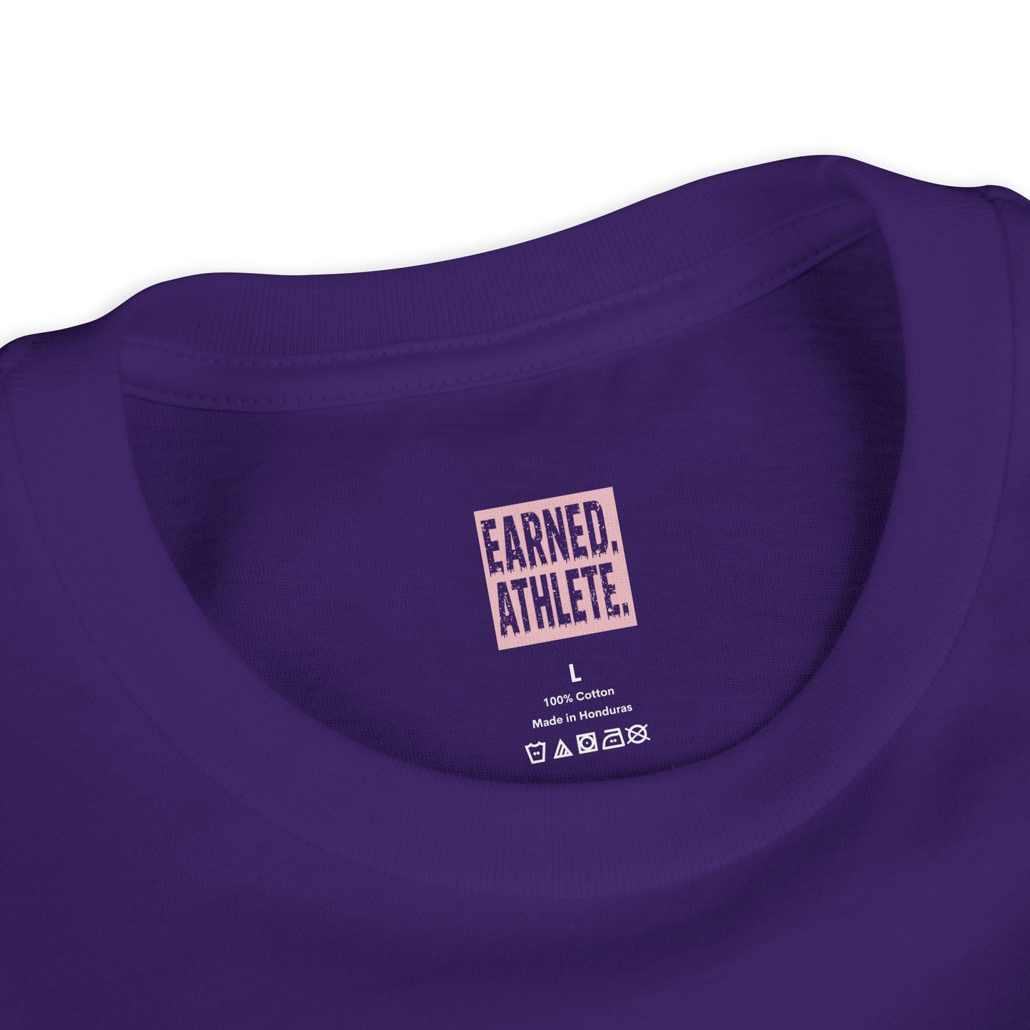 EARNED Logo Youth Tee (Soft Pink logo)