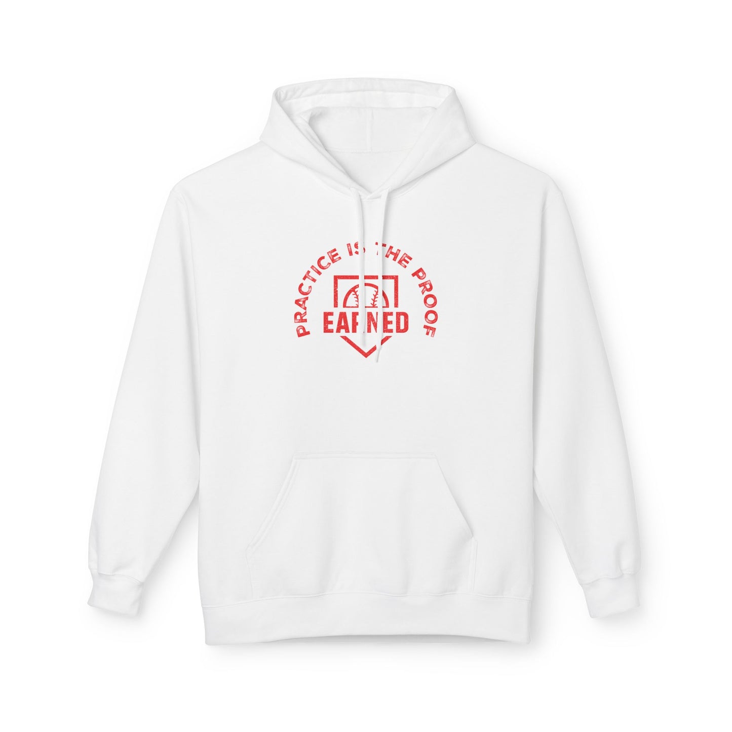 PRACTICE IS THE PROOF Hoodie (Red Font)