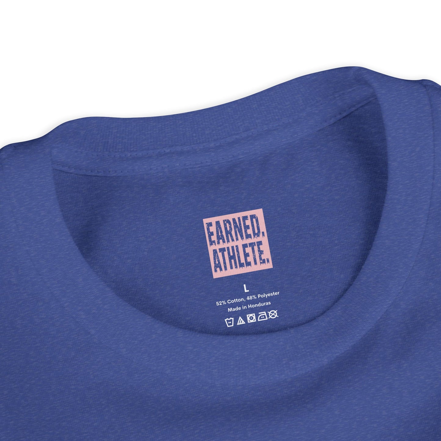 EARNED Logo Youth Tee (Soft Pink logo)