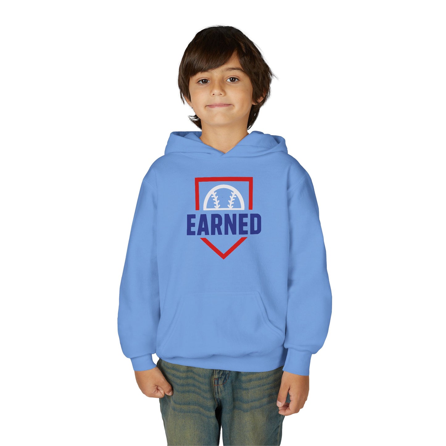 EARNED Logo Youth Hoodie (Red Plate)