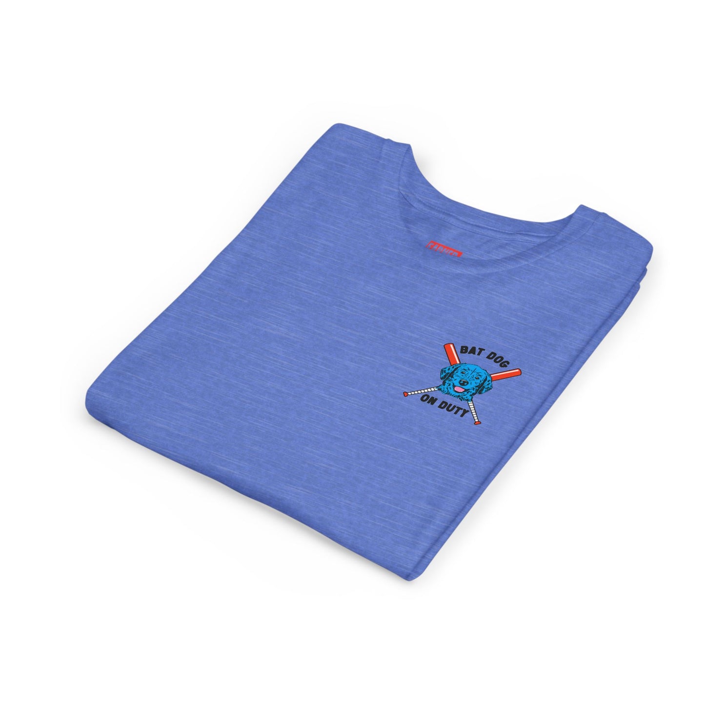 FETCH HARD. HUSTLE HARDER. Youth Tee (Red Bat) - BARK PARK Collection