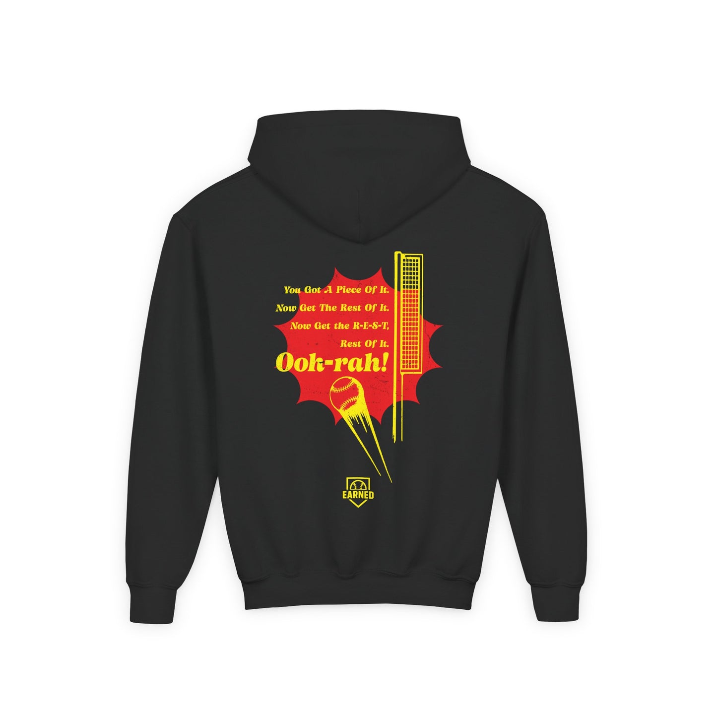 PIECE OF IT Youth Hoodie (Red Logo) - DUGOUT CHANT Collection