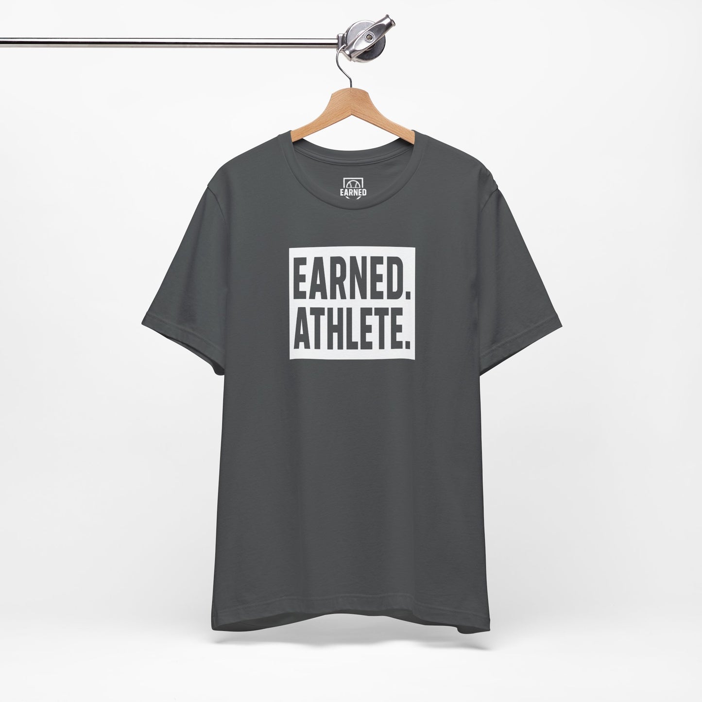 EARNED. ATHLETE. Tee (White Font)