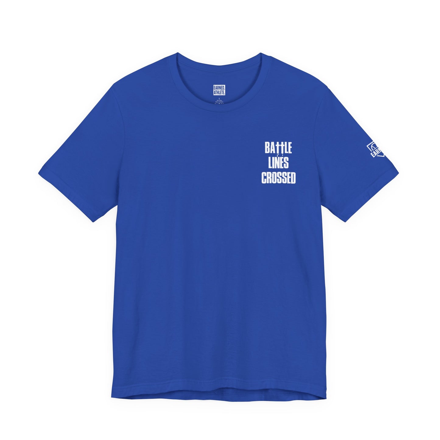 "BATTLE LINES CROSSED" Tee (White Font)