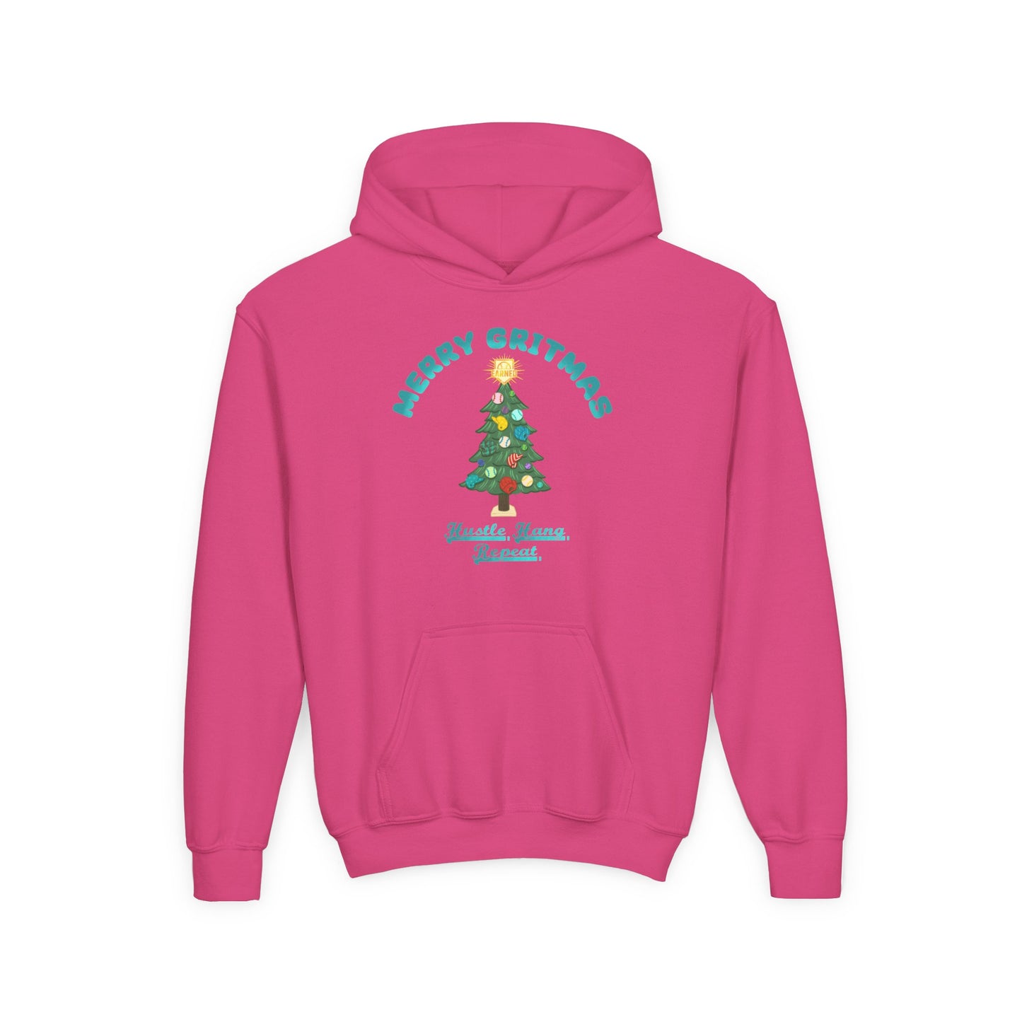 MERRY GRITMAS Youth Hoodie - SLEIGH SQUAD Collection