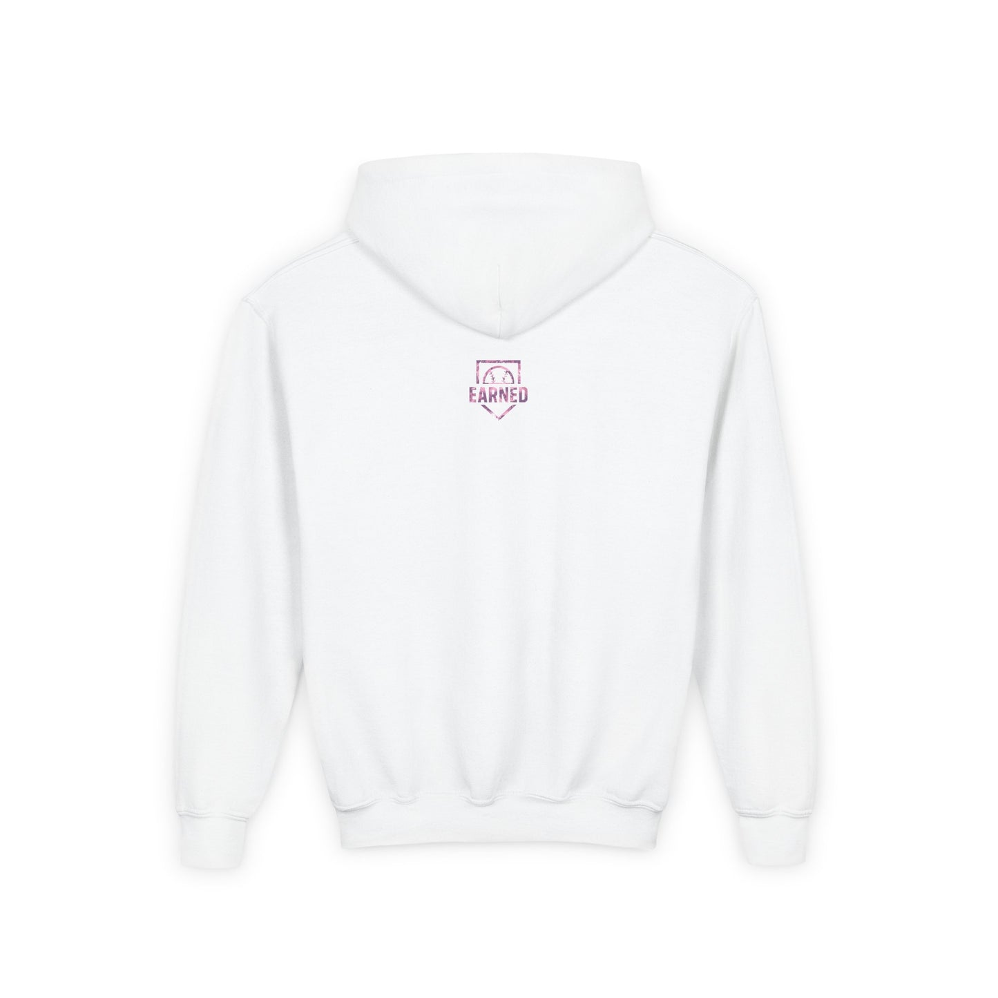 SHOWING UP ADDS UP Youth Hoodie (Pink Camo Logo)