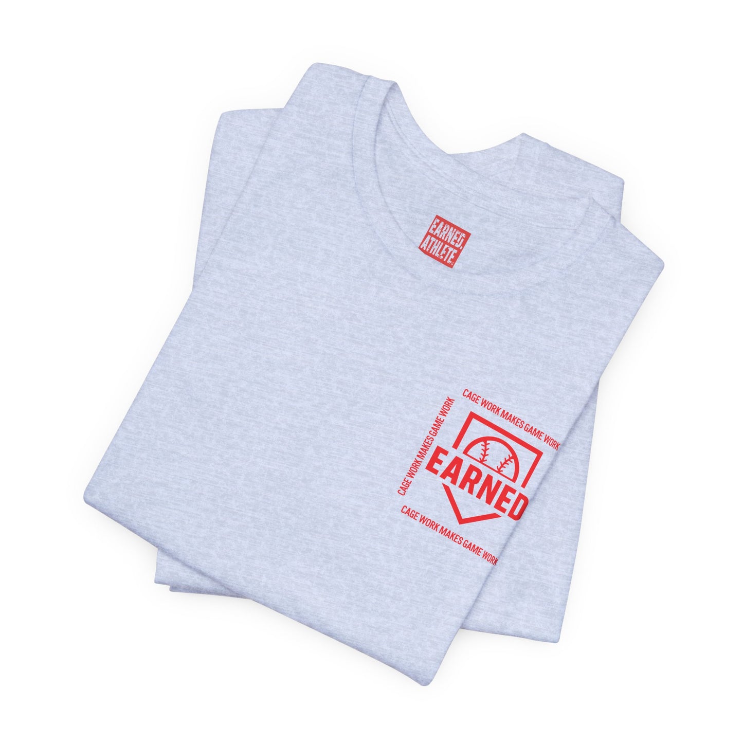 CAGE WORK MAKES GAME WORK Tee (Red Font)