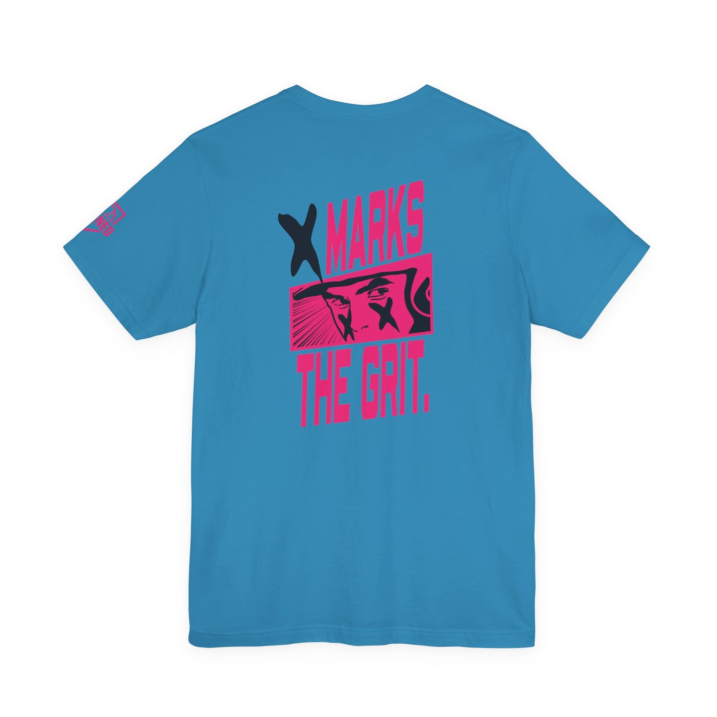 X MARKS THE GRIT Tee (Black X, Pink font)