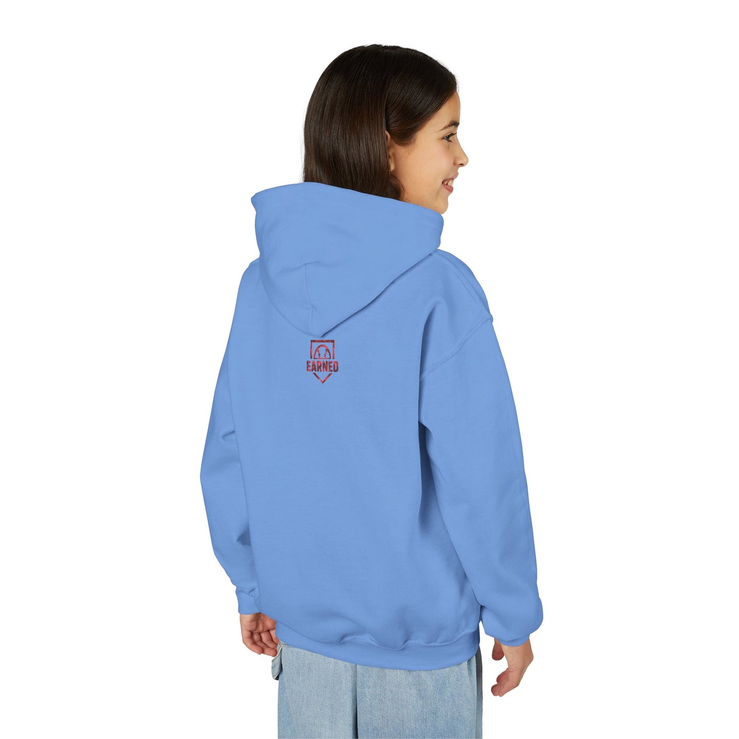 SHOWING UP ADDS UP Youth Hoodie (Red Camo Logo)