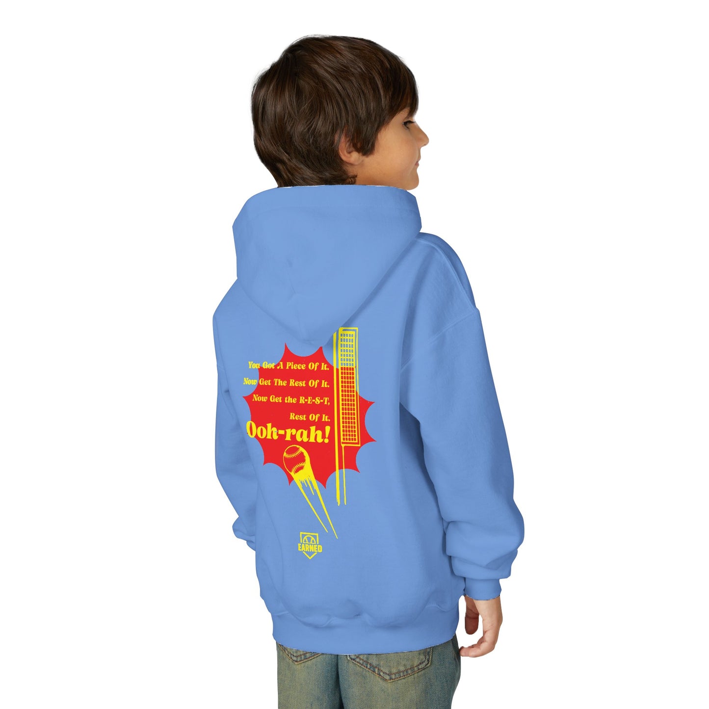 PIECE OF IT Youth Hoodie (Red Logo) - DUGOUT CHANT Collection