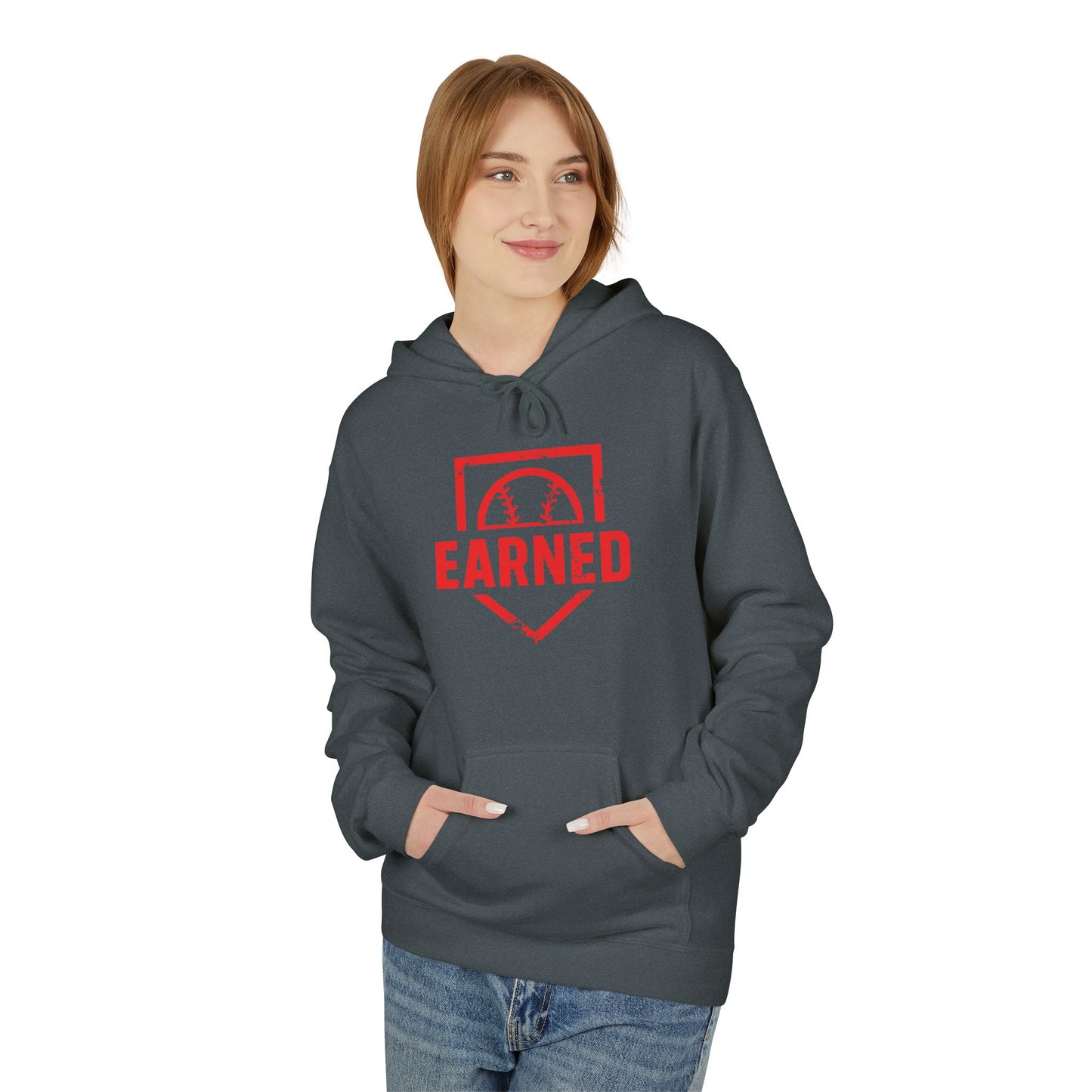 EARNED Logo Hoodie (Red Font)