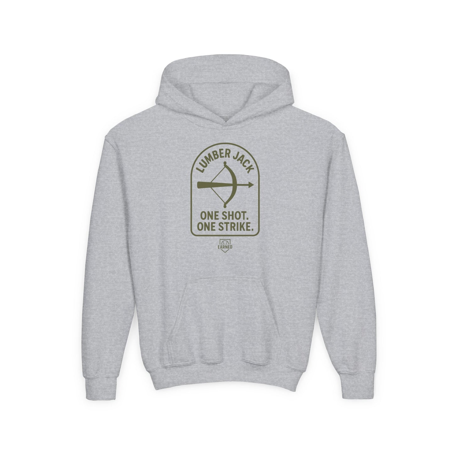 ONE SHOT. ONE STRIKE. Youth Hoodie - LUMBER JACK Collection