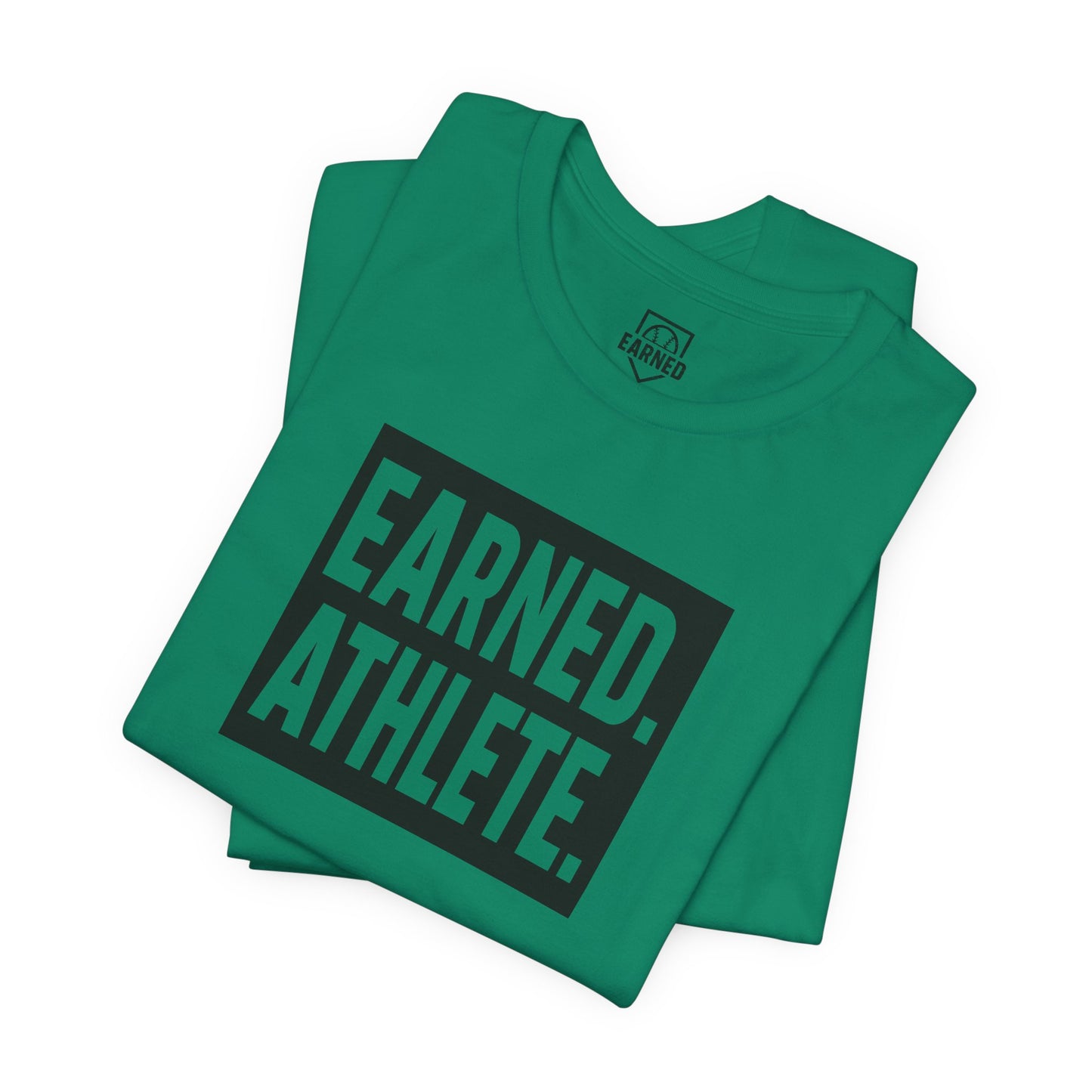 EARNED. ATHLETE. Logo Tee (Black Font)