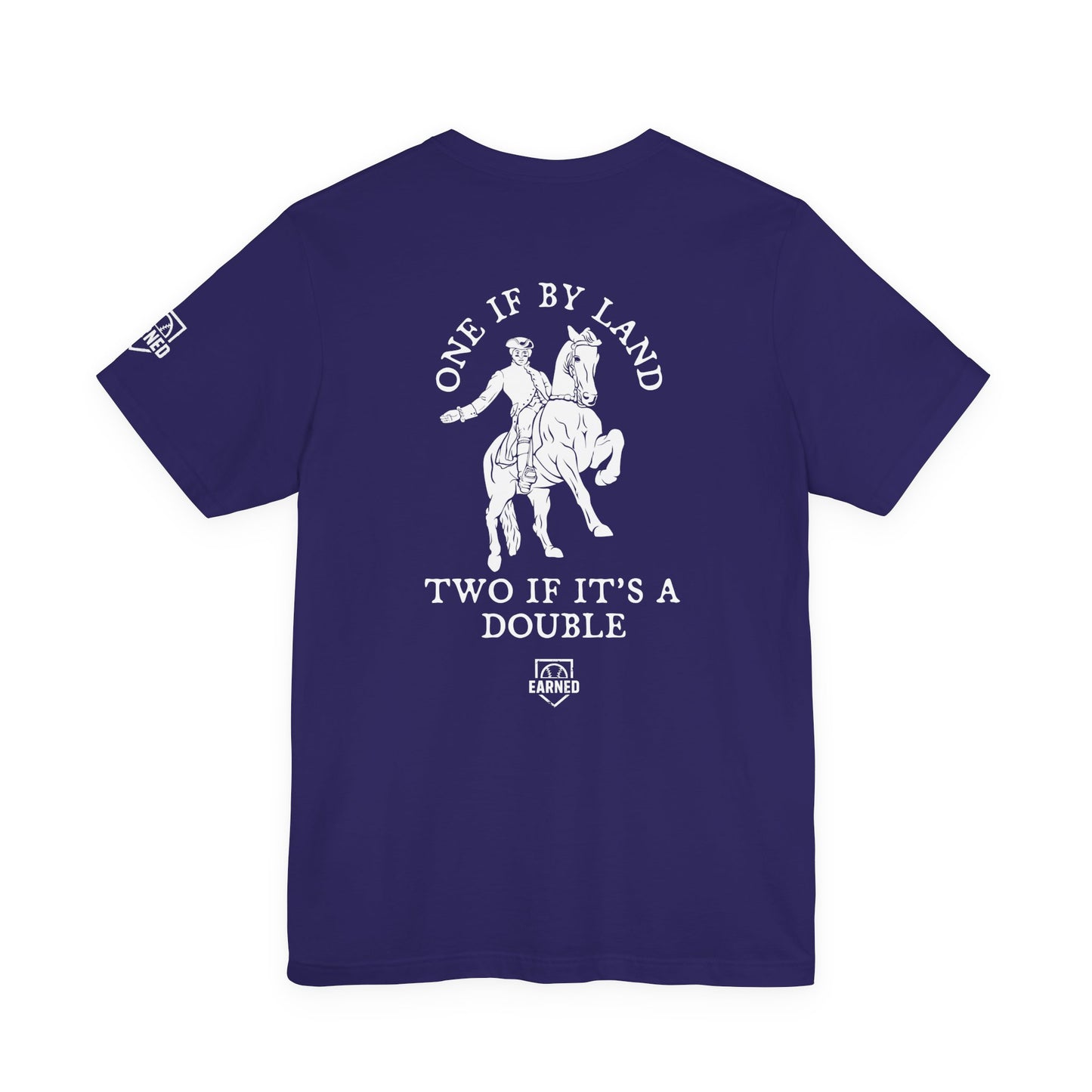 ONE IF BY LAND, TWO IF IT'S A DOUBLE Tee (Paul Revere White)