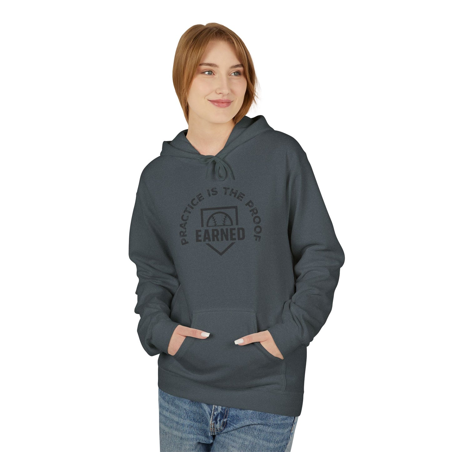 PRACTICE IS THE PROOF Hoodie (Black Font)