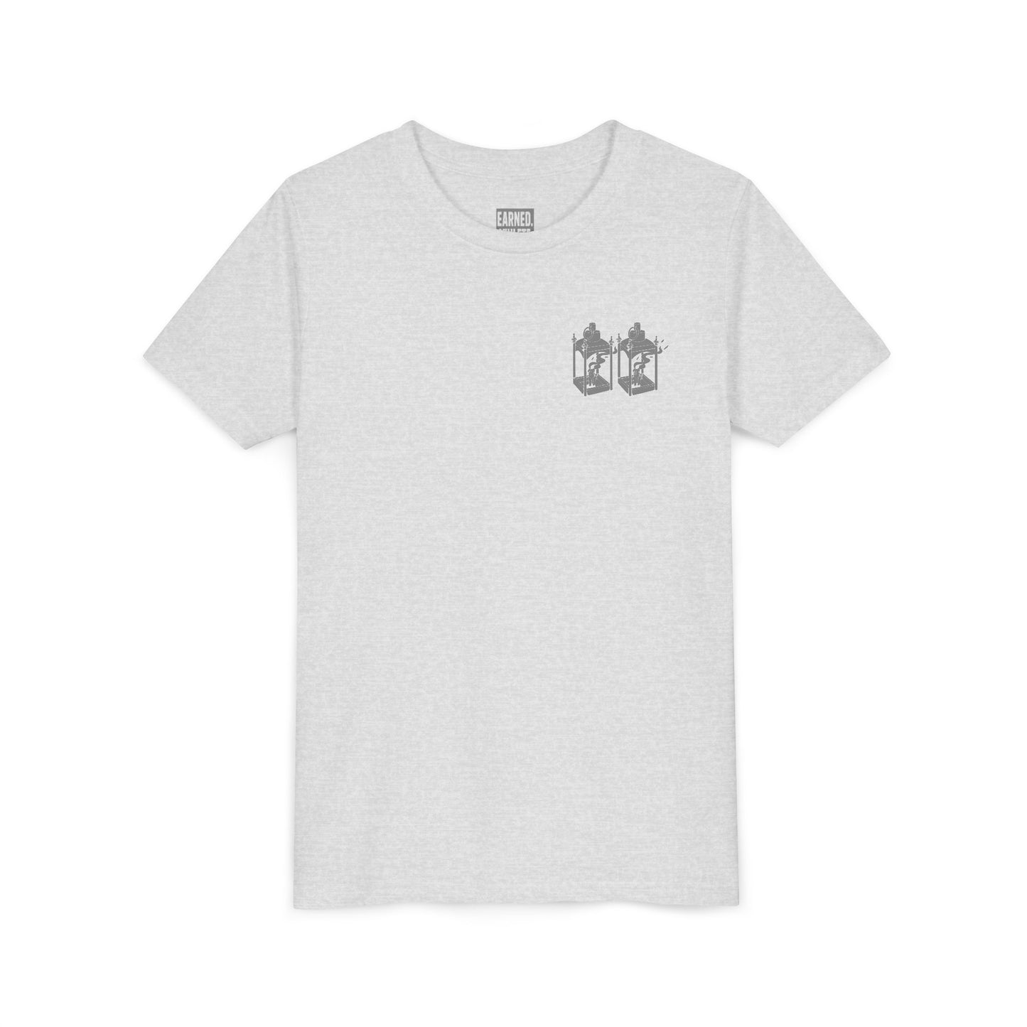 ONE IF BY LAND, TWO IF IT'S A DOUBLE Youth Tee (Paul Revere Grey)