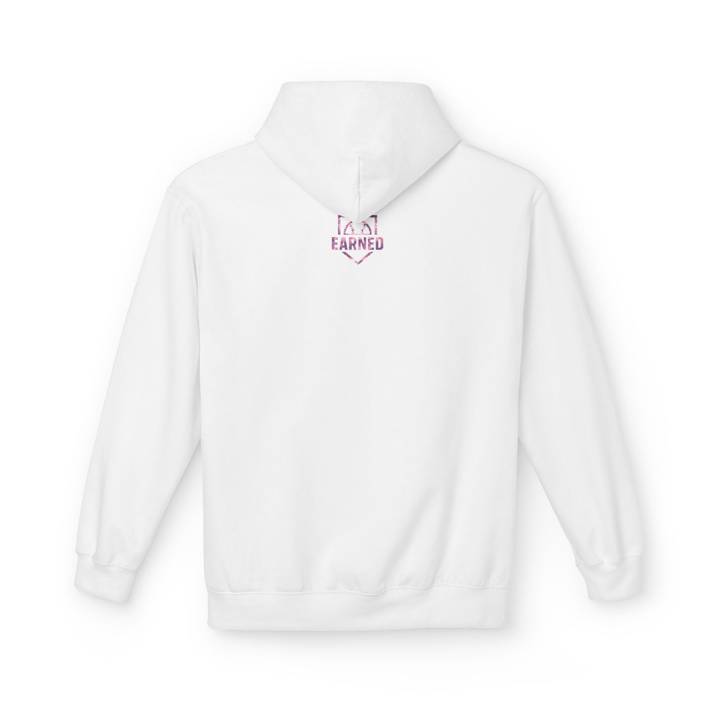SHOWING UP ADDS UP Adult Hoodie (Pink Camo Logo)