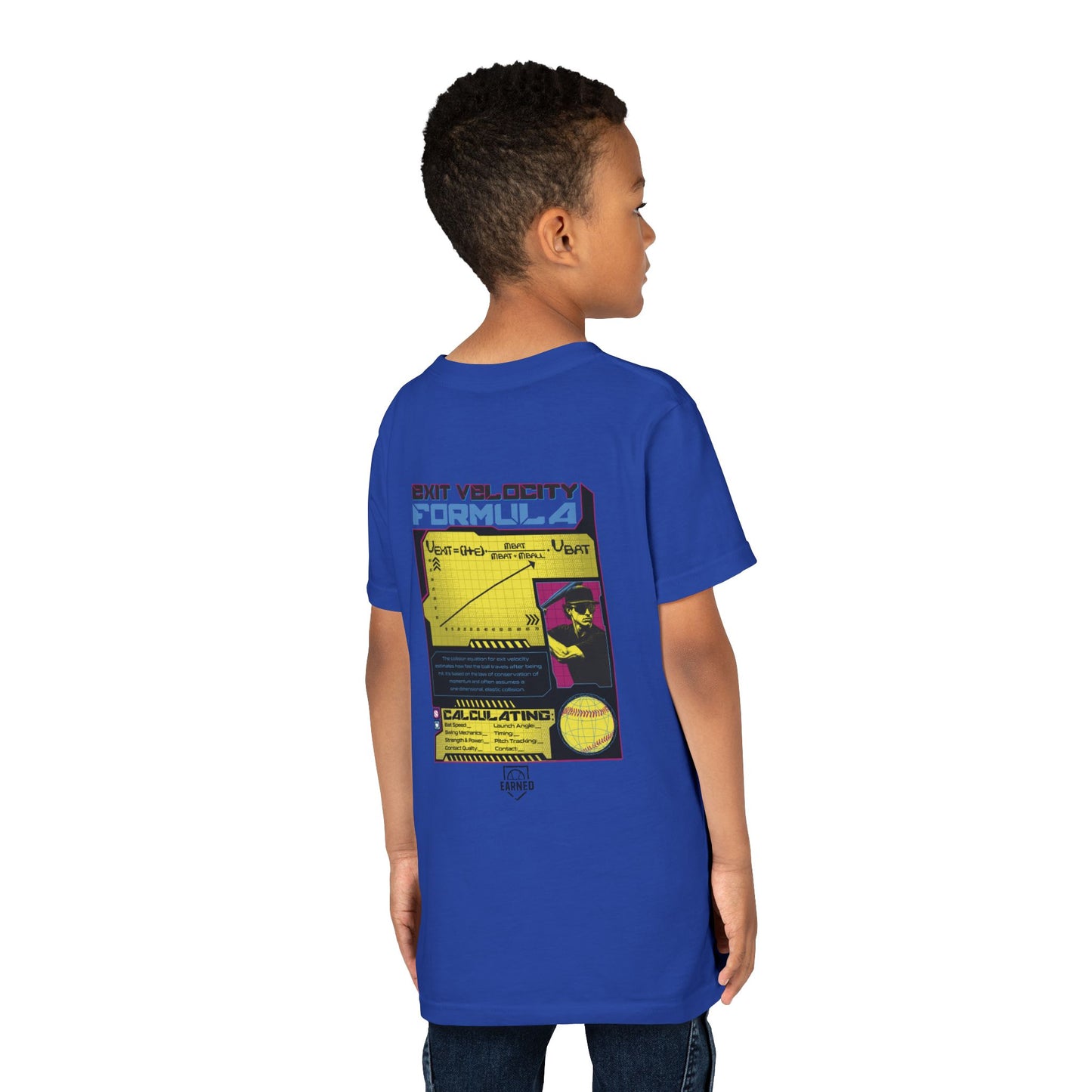EXIT VELOCITY FORMULA Youth Tee - BASEBALL IQ Collection
