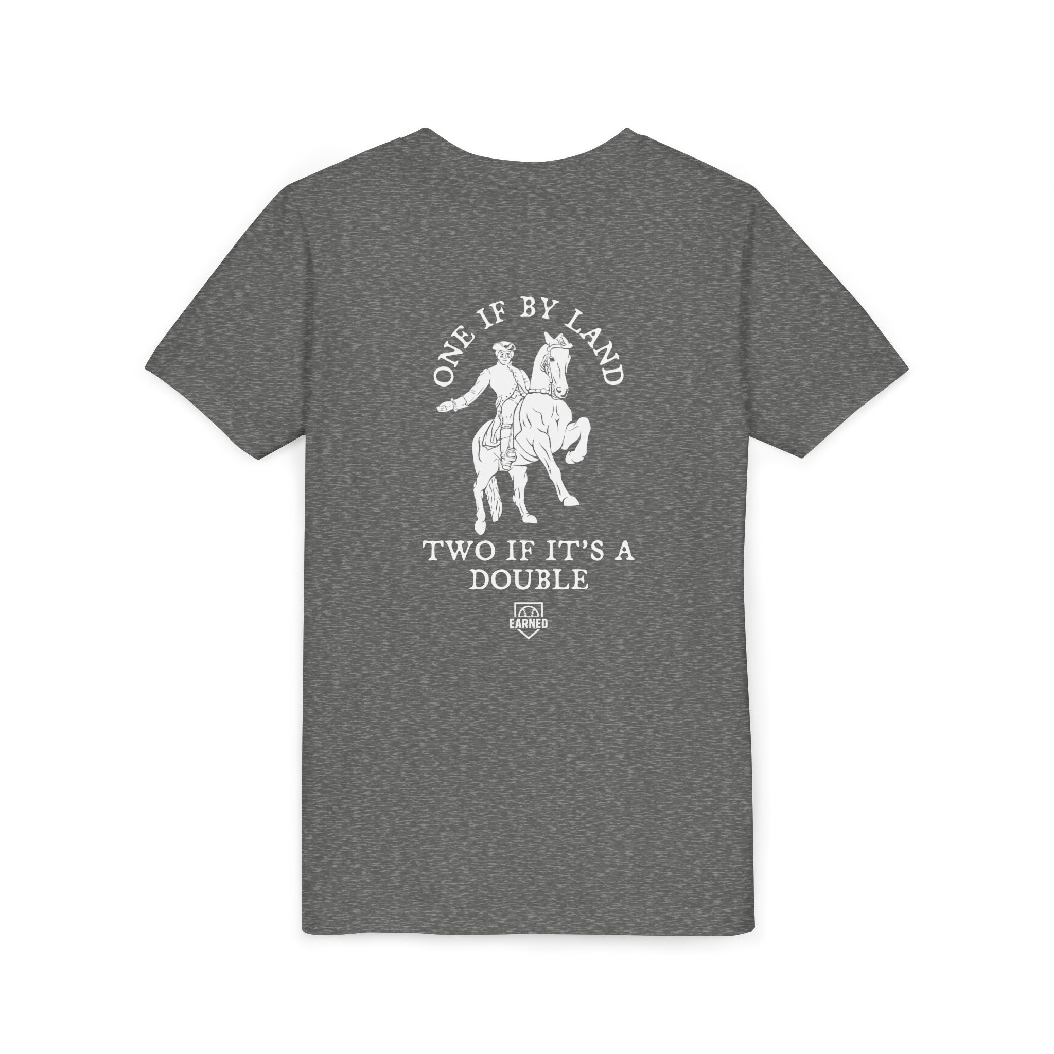 ONE IF BY LAND, TWO IF IT'S A DOUBLE Youth Tee (Paul Revere White)