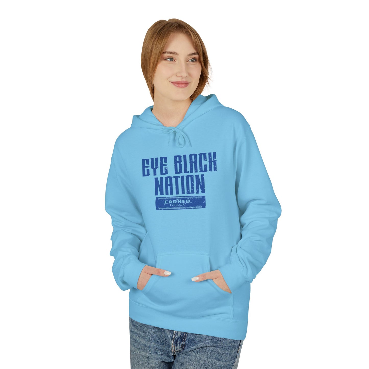 EYE BLACK NATION / WARRIOR Hoodie (Blue Font)