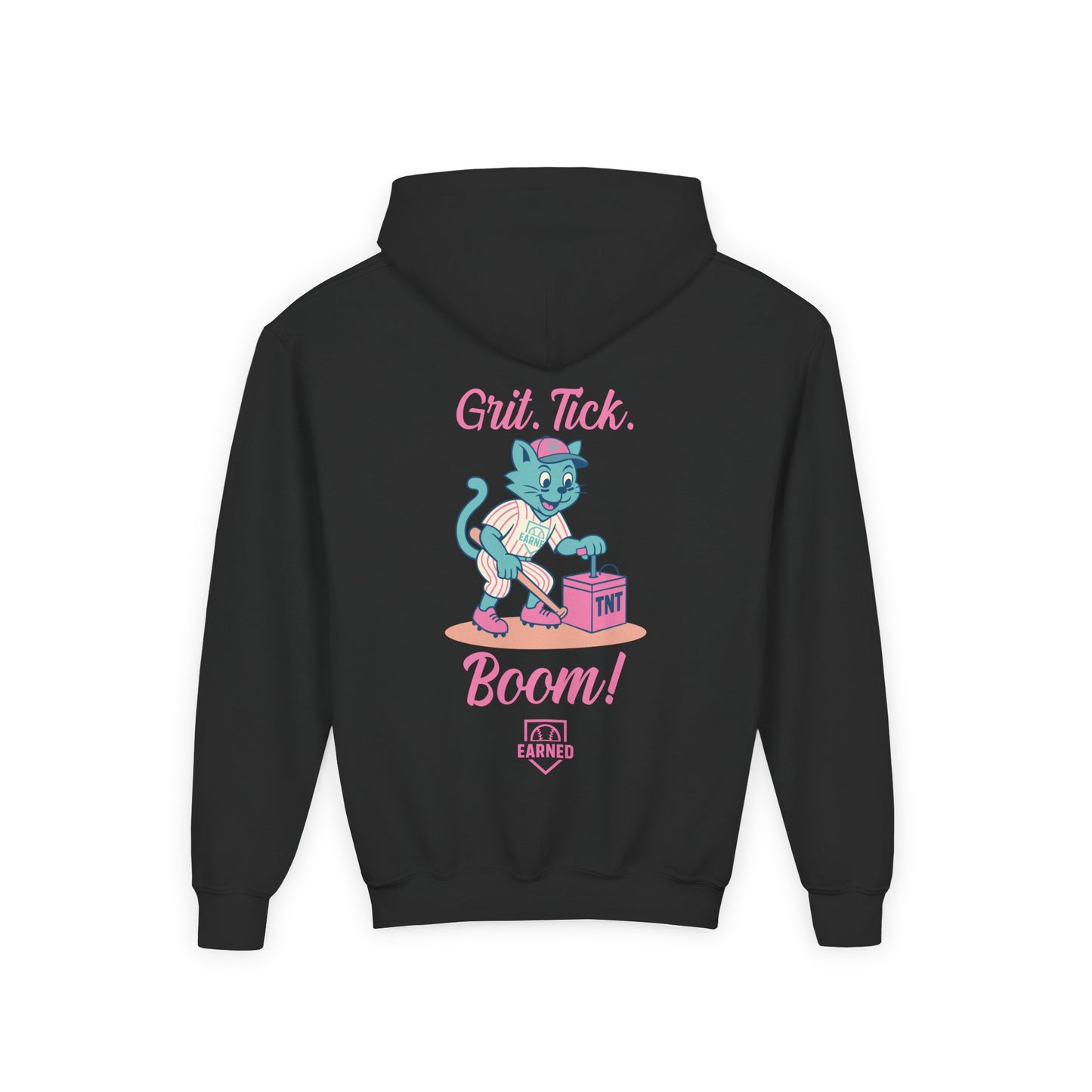 GRIT. TICK. BOOM. Youth Hoodie - TOMFOOLERY Collection