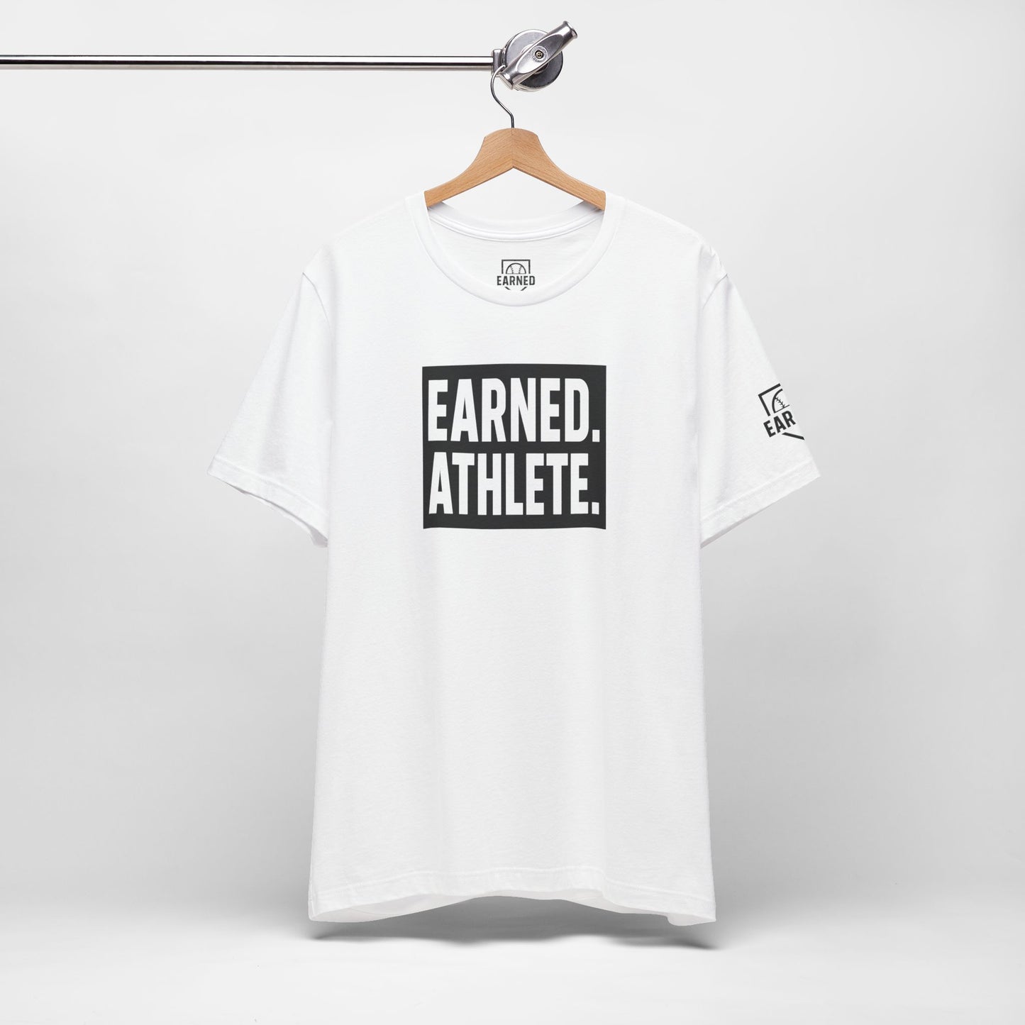EARNED. ATHLETE. Logo Tee (Black Font)