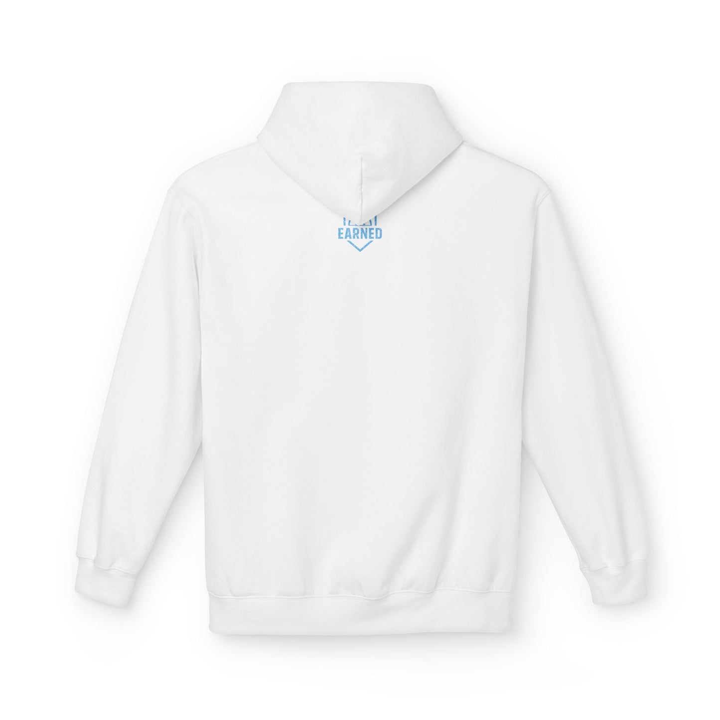 PRACTICE IS THE PROOF Adult Hoodie (Light Blue Font)