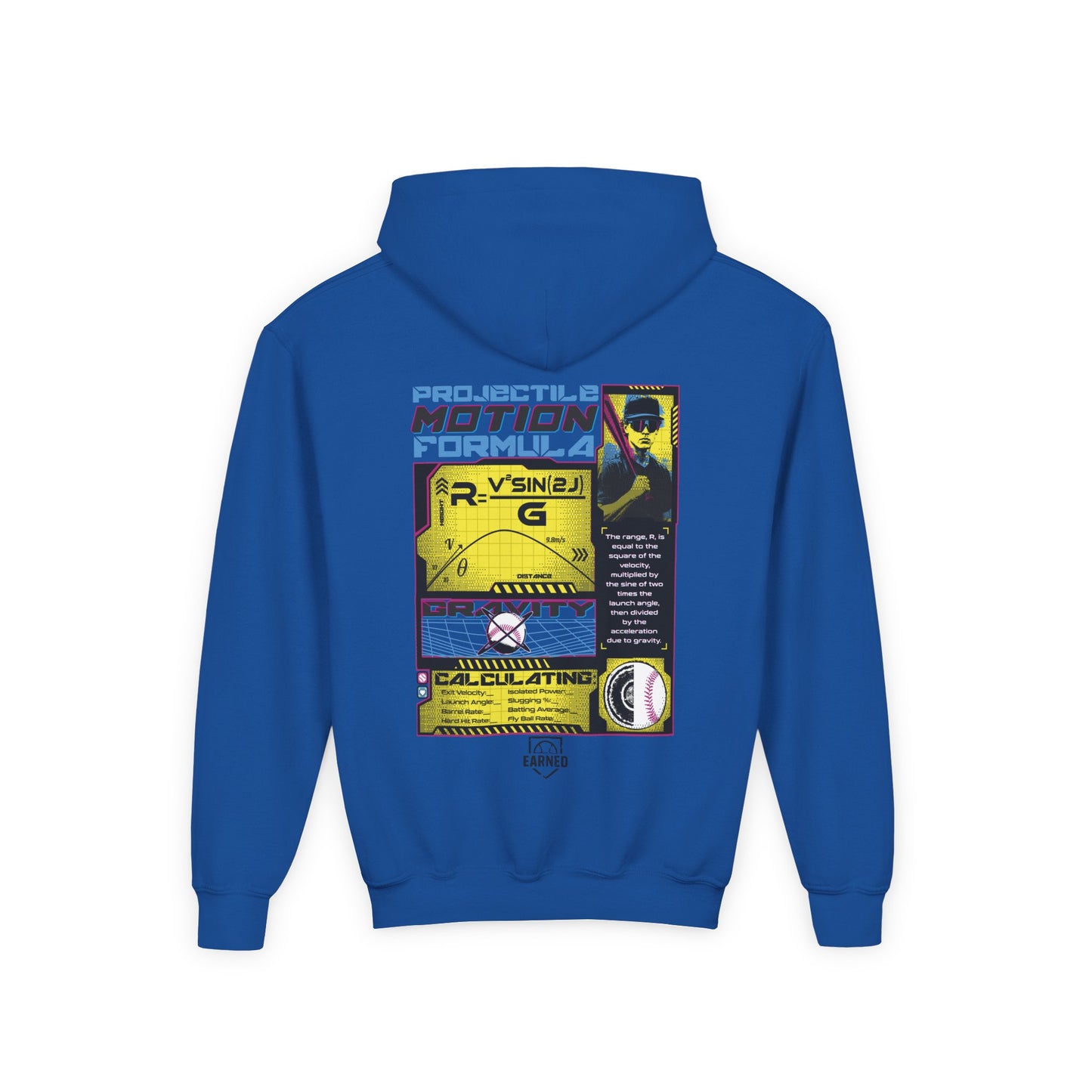 PROJECTILE MOTION FORMULA Youth Tee - BASEBALL IQ Collection