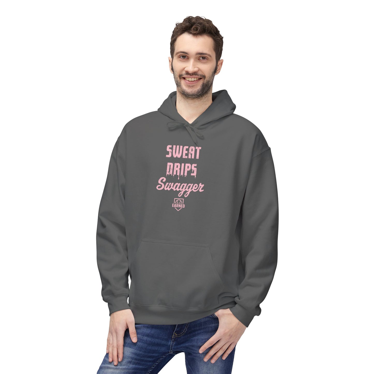SWEAT DRIPS SWAGGER Hoodie (Pink Font)