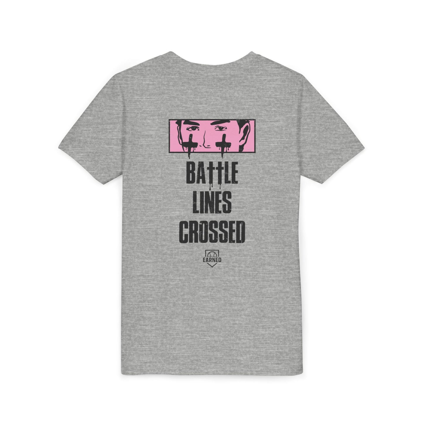 BATTLE LINES CROSSED Youth Tee (Black Font)